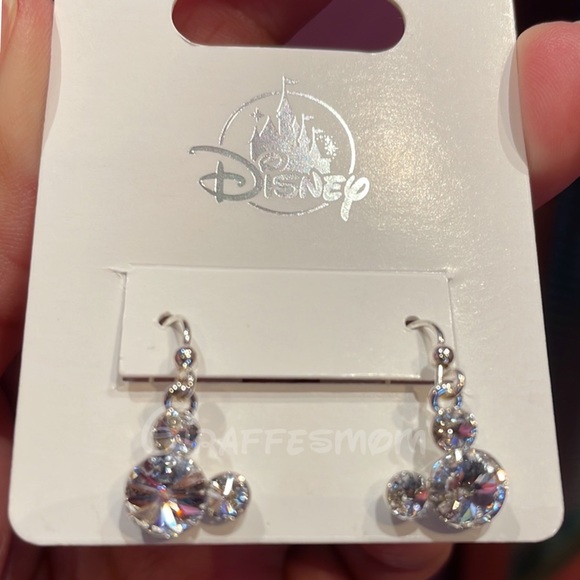 Disney Parks Mickey Mouse Icon Rhinestone Dangle Earrings - Picture 3 of 3